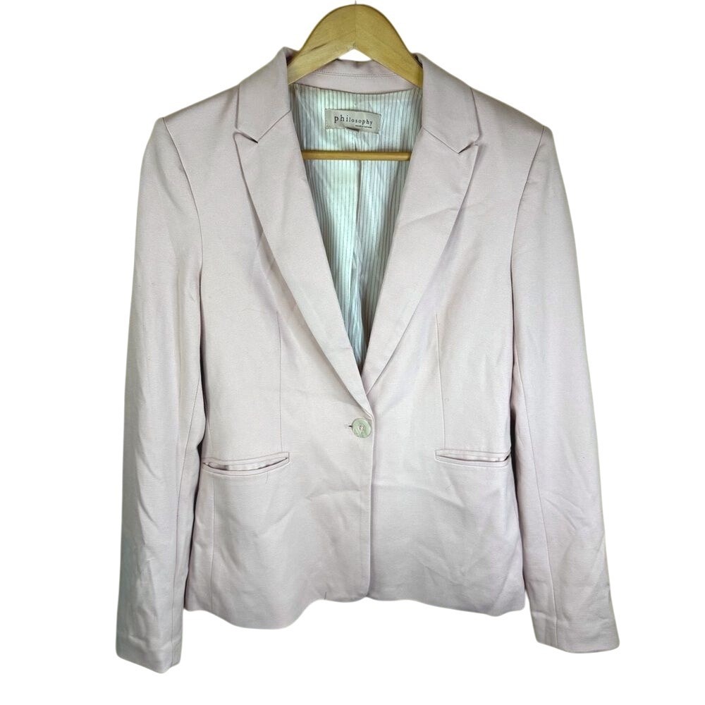 Philosophy Womens Size Small Rayon Pink Blazer Office Corporate Wear